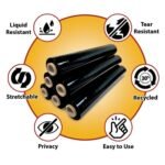 Black Stretch Film 400mm x 150m 20mu – Standard Core palletwraps - Image 2