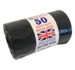 Black Refuse Sacks 72 x 84cm – 50s Roll Bin Bags (100 Gauge) palletwraps
