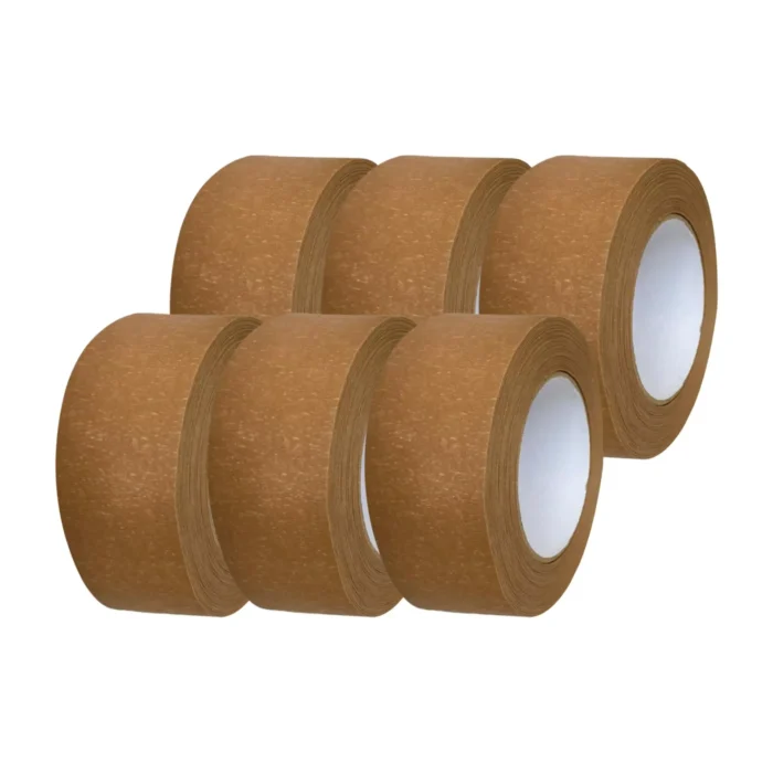 Brown Kraft Paper Tape – 25mm x 50m palletwraps - Image 1