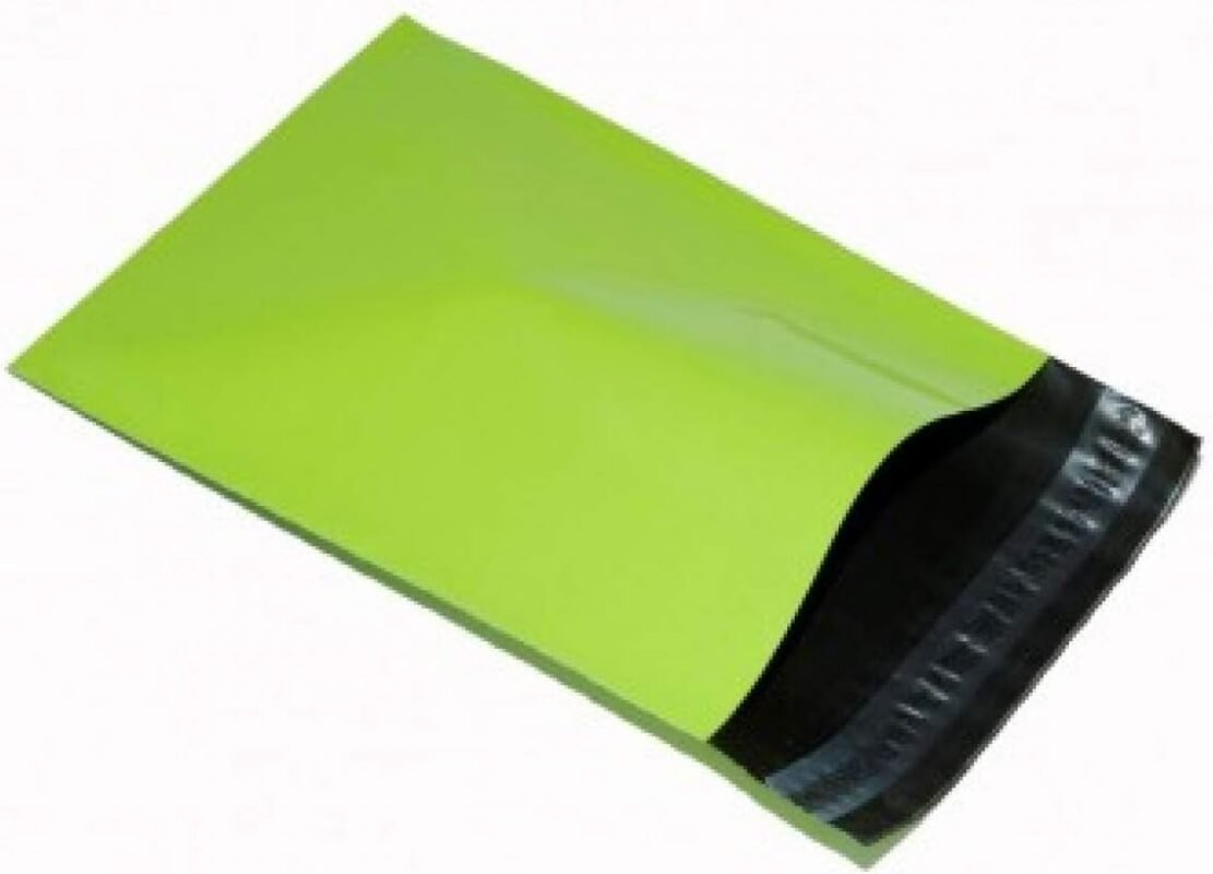 Neon Green Postage Bags – Eco-Friendly Mailing and Packaging Bags for Clothes and Parcels (10″ x 14″ / 250mm x 350mm) palletwraps