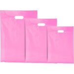 Plastic Carrier Bags – Eco Friendly – Light Pink – Small 10″ x 12″ + 4″ palletwraps