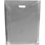 Plastic Carrier Bags – Eco Friendly – Silver – Small 10″ x 12″ + 4″ palletwraps
