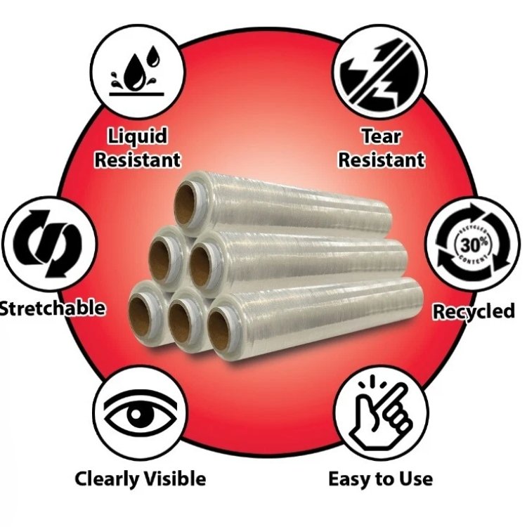 WHITE Nano Clear Machine Wrap Stretch Film 500mm x 12mu 350% Stretch (1 Roll) – palletwraps - Image 2
