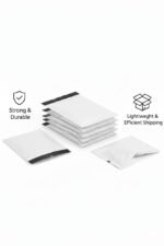 Plastic Carrier Bags – Eco Friendly – White – Large 22″ x 18″ + 3″ palletwraps - Image 2