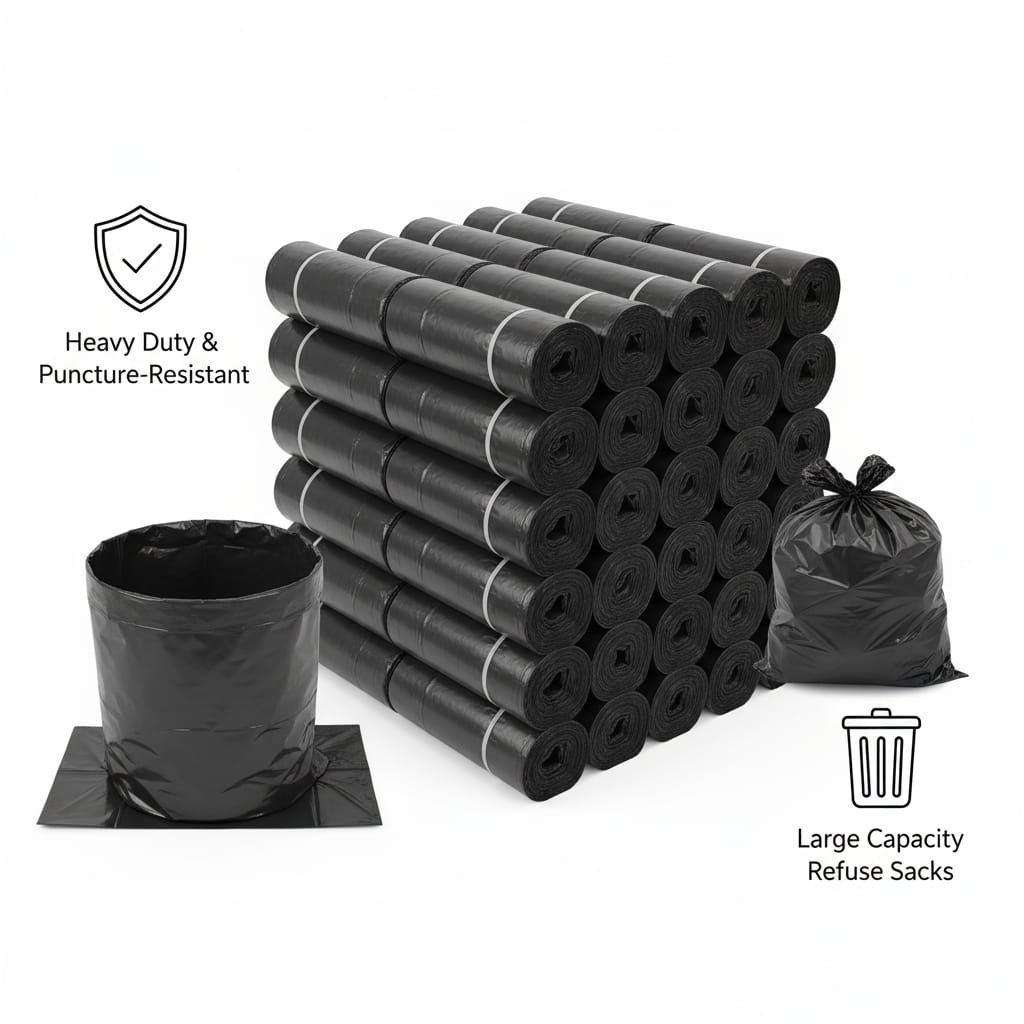 WhatsApp Image 2025-10-03 at 4.13.49 PM Black Refuse Sacks 18″ x 29″ x 39″ – Extra Heavy Duty Bin Bags (Pack of 200) palletwraps - Image 2