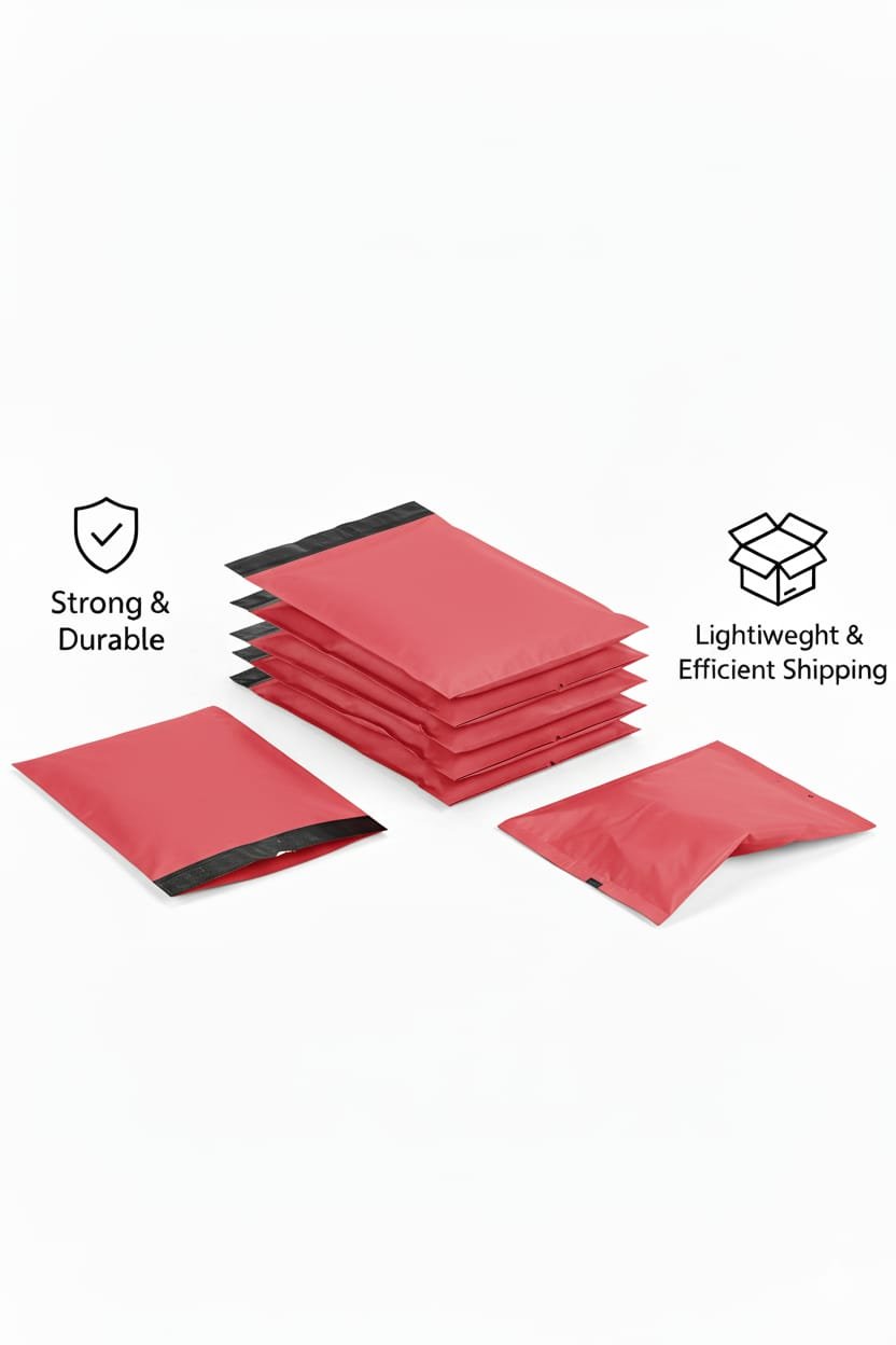 WhatsApp Image 2025-10-03 at 8.38.58 PM (1) Red Postage Bags – Eco-Friendly Mailing and Packaging Bags for Clothes and Parcels (17″ x 22″ / 430mm x 560mm) palletwraps - Image 2