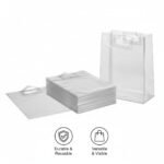 Plastic Carrier Bags – Eco Friendly – Clear – Medium 15″ x 18″ + 3″ palletwraps - Image 2