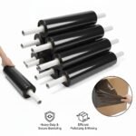 Black Stretch Film 400mm x 300m 17mu – Extended Core (1 Roll) – palletwraps - Image 2