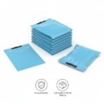 Plastic Carrier Bags – Eco Friendly – Sky Blue – Small 10″ x 12″ + 4″ palletwraps - Image 2