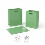 Plastic Carrier Bags – Eco Friendly – Apple Green – Small 10″ x 12″ + 4″ palletwraps - Image 2