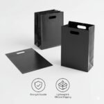 Plastic Carrier Bags – Eco Friendly – Black – Medium 15″ x 18″ + 3″ palletwraps - Image 2