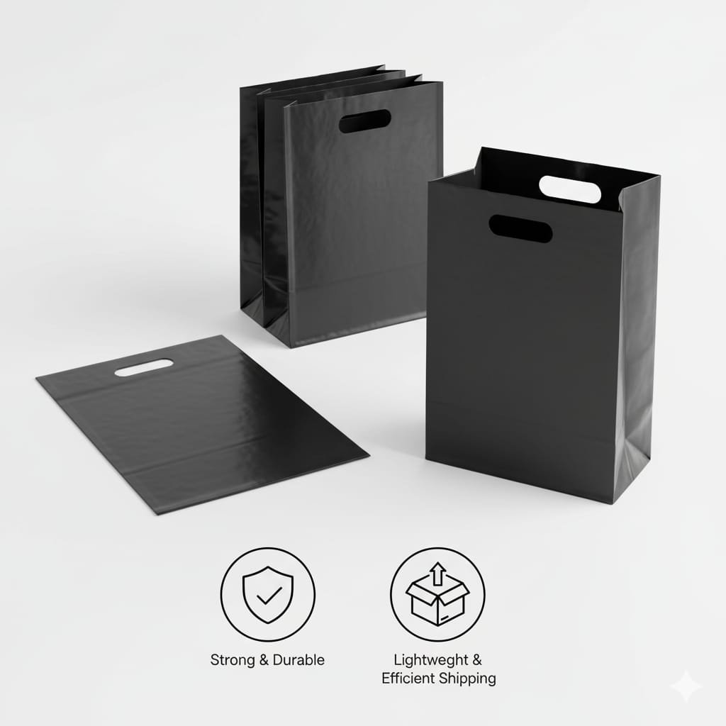 WhatsApp Image 2025-10-10 at 12.25.11 PM Plastic Carrier Bags – Eco Friendly – Black – Medium 15″ x 18″ + 3″ palletwraps - Image 2