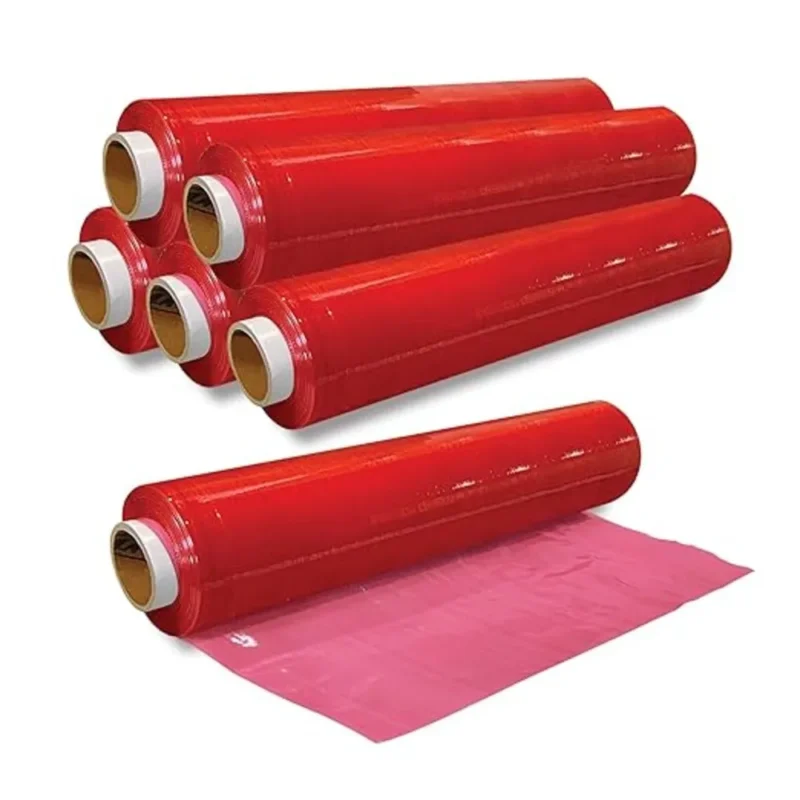 Red Stretch Film 400mm x 250m 20mu – Standard Core palletwraps