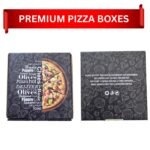 PREMIUM PIZZA BOXES BLACK ECO-FRIENDLY STRONG CARDBOARD(PACK OF 50) - Image 2
