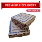 PREMIUM PIZZA BOXES BROWN ECO-FRIENDLY STRONG CARDBOARD(PACK OF 50)