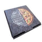 BLACK PREMIUM PIZZA PACKAGING BOXES – ECO-FRIENDLY & STRONG CARDBOARD PACK OF 50 box