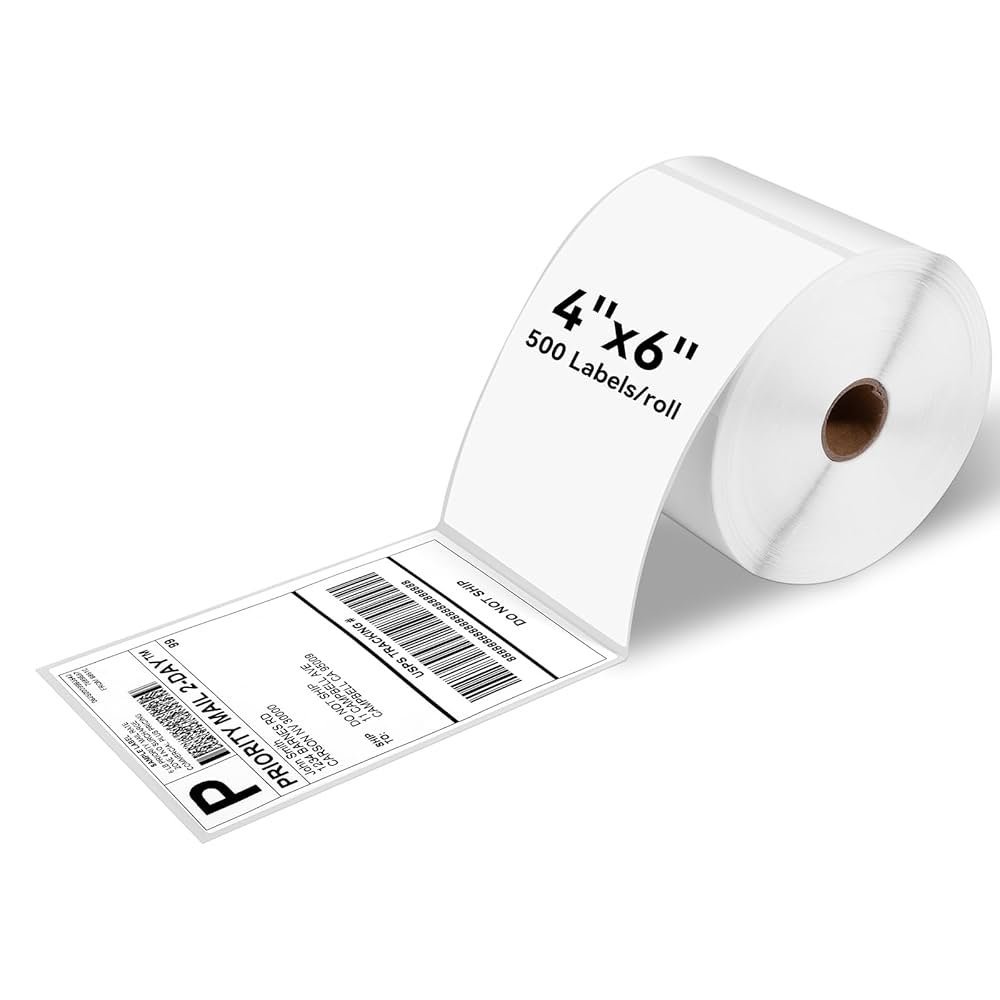 500-White-Direct-Thermal-Labels.jpg 500 White Direct Thermal Labels – 4×6″ (102x152mm) palletwraps - Image 1