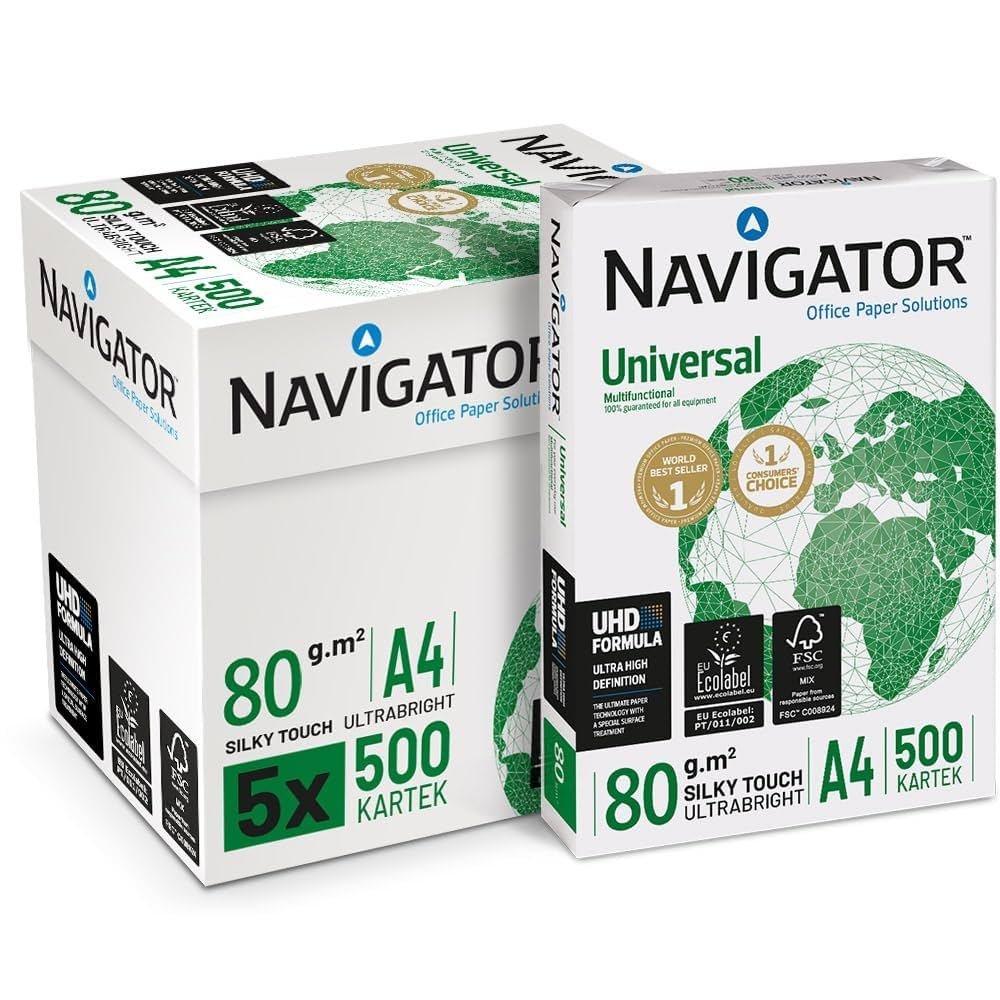 Navigator-Universal-A4-Printer-Paper.jpg Navigator Universal A4 Printer Paper – 80gsm Matte White (500/2500 Sheets) palletwraps - Image 1
