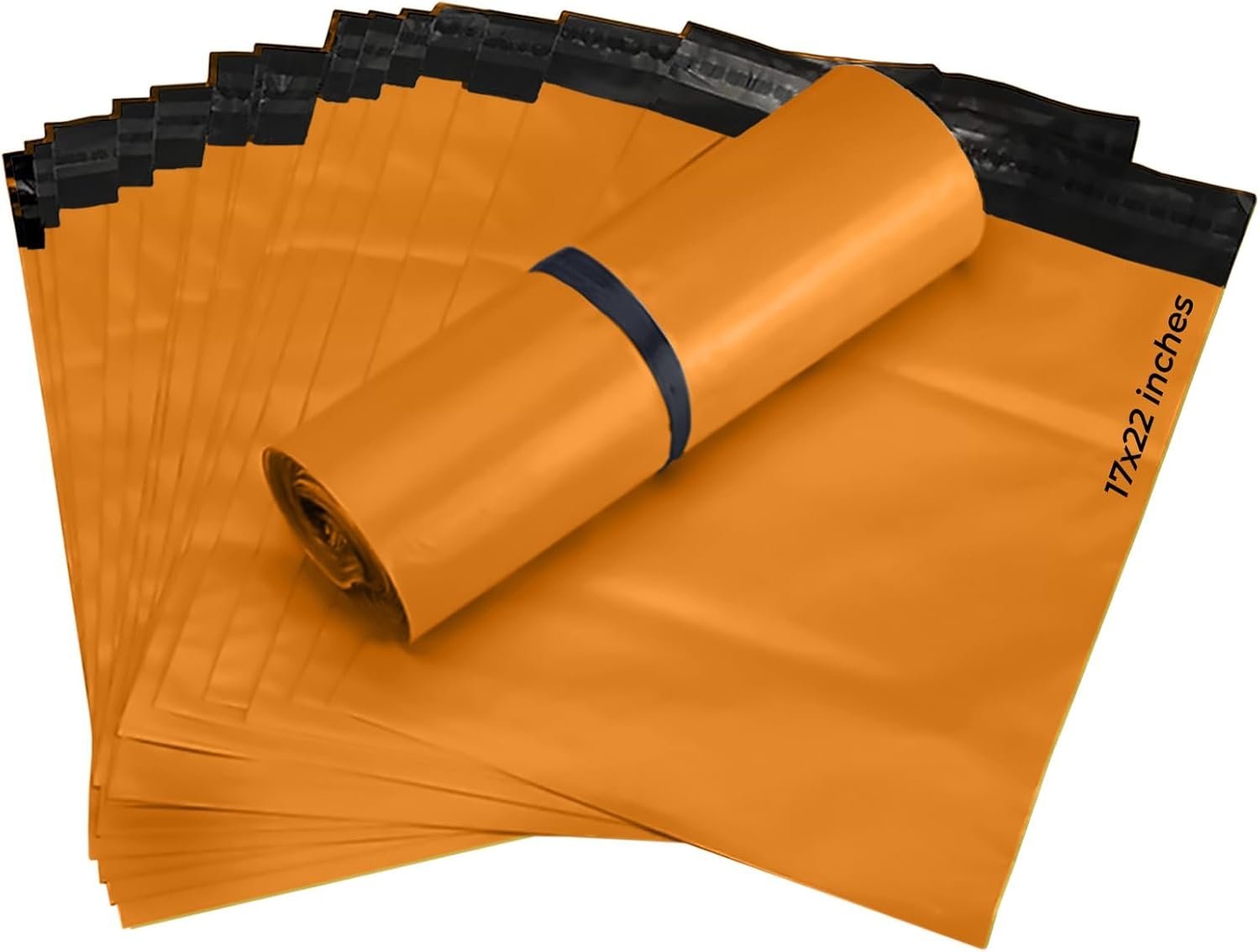 Orange-Postage-Bags.jpg Orange Postage Bags – Eco-Friendly Mailing and Packaging Bags for Clothes and Parcels (14" x 20" / 350mm x 508mm) palletwraps - Image 1