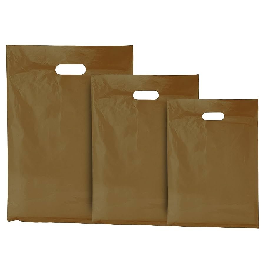 Plastic-Carrier-Bags-–-Eco-Friendly-–-Gold.jpg Plastic Carrier Bags – Eco Friendly – Gold – Small 10″ x 12″ + 4″ palletwraps - Image 1